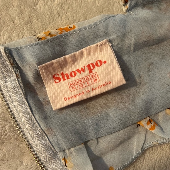 Showpo Floral Two Piece Crop Top with Skirt size 6 - Picture 6 of 9